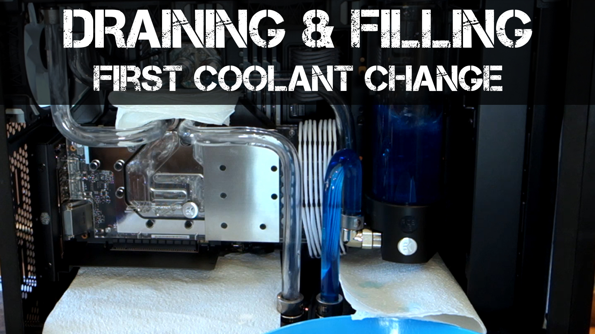 Watercooled PC Flushing/Draining Distilled Water & Filling with