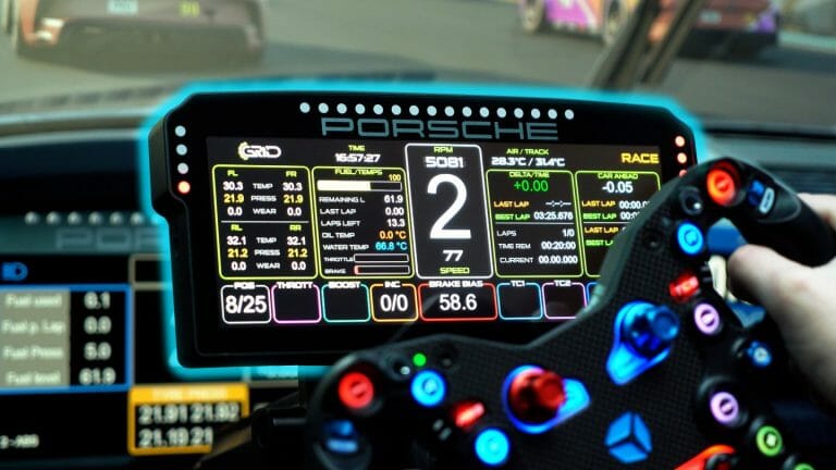 GRID Porsche Replica Dash