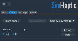 SimHaptic Cloud Sharing